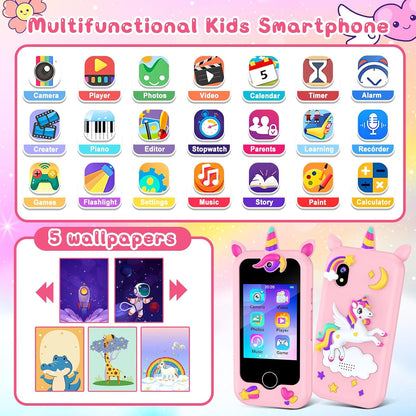 Aeroflux Kids Toy Smart Phone – Unicorn Design Multifunctional Learning & Play Device 15625386459516-1