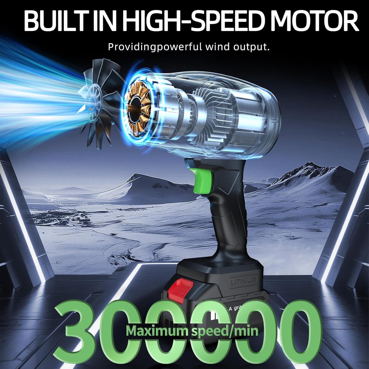 High Speed Electric Air Dryer For Quick Hand And Surface Drying 8661942042781-1