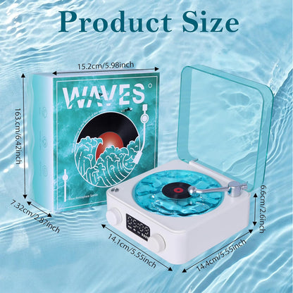Ocean Waves Vinyl Bluetooth Speaker Ambient Light Music Projector 8644103930013-1