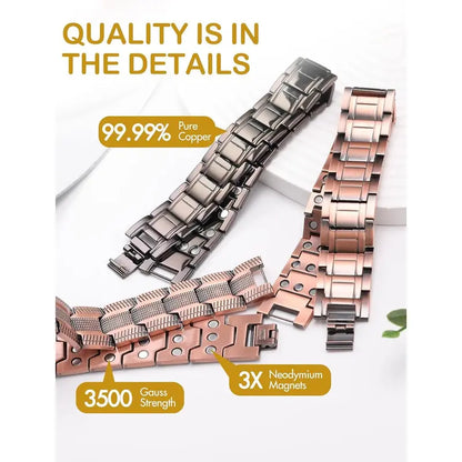 Pure Copper Magnetic Therapy Bracelet For Men'S Health 12044082315582-1