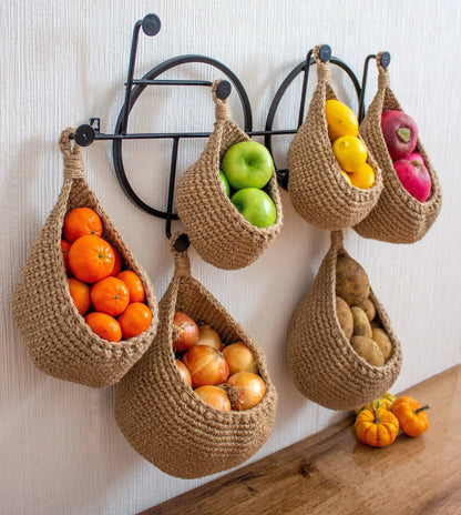 Woven Hanging Storage Baskets Organize Kitchen Bathroom Pantry With Style 14980375511366-1