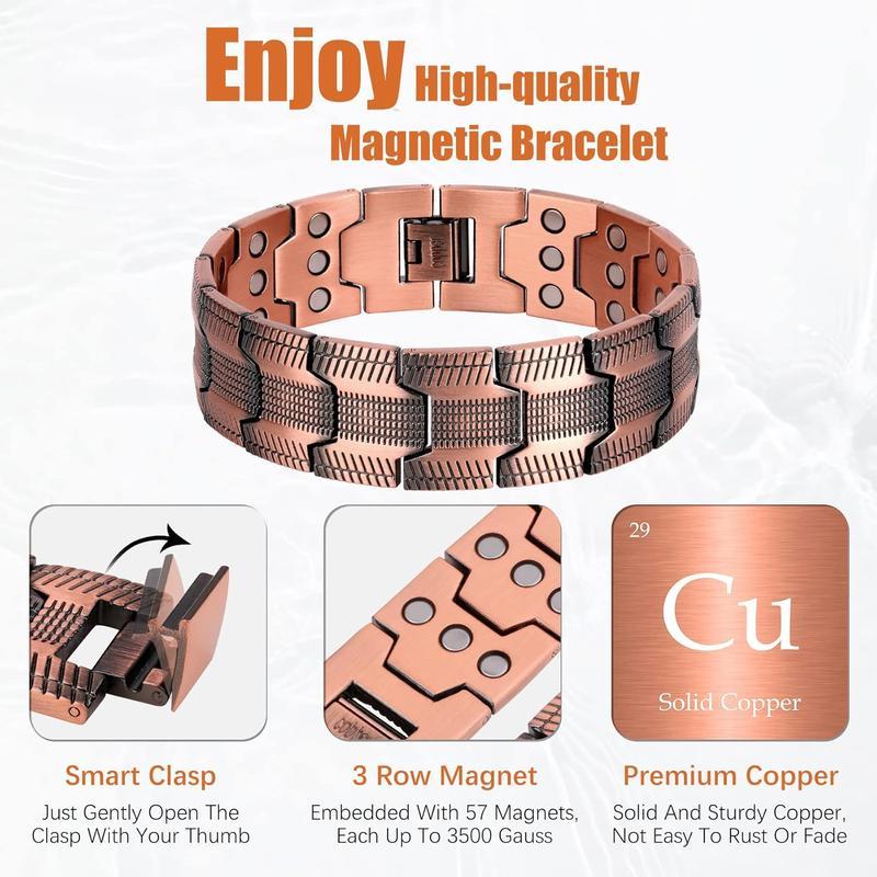 Pure Copper Magnetic Therapy Bracelet For Men'S Health 12044082315582-1