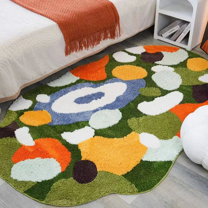 Soft Moss & Pebble-Themed Non-Slip Rug For Kids 14815606636870-1