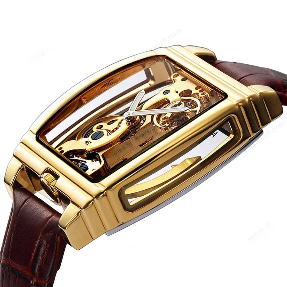 Transparent Automatic Mechanical Skull Luxury Gear Watch 9699766108462-1