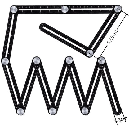 Aluminum Alloy Multi Angle Measuring Ruler Template Adjustable Tool 9824343982382-1