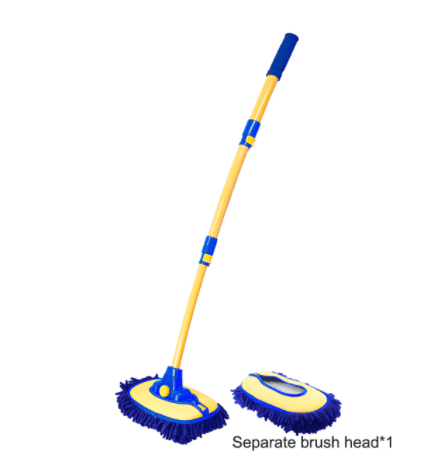 Telescopic Car Wash Mop Adjustable Handle Scratch Safe Brush 8490157277486-1