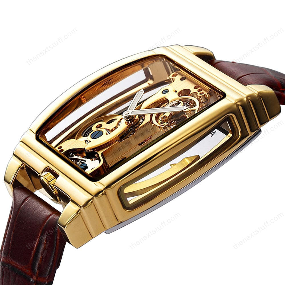 Transparent Automatic Mechanical Steampunk Skull Luxury Gear Watch 8804257497369-1