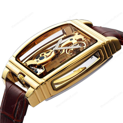 Transparent Automatic Mechanical Steampunk Skull Luxury Gear Watch 8804257497369-1