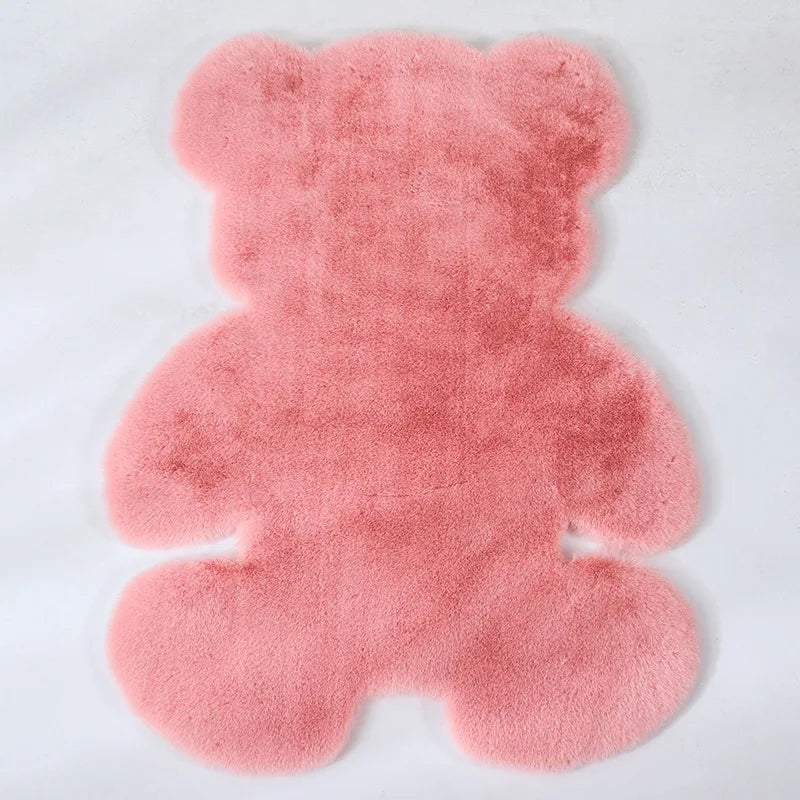 Rabbit Bear Plush Kids Room Rug Soft Washable Carpet 14815645204806-1