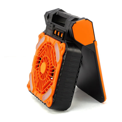 1Pc Solar Camping Fan With LED Lantern 5200mAh Rechargeable Battery Operated Portable Fan With Emergency Power Bank 4 Wind Speeds 3 Light Modes 3 Timers For Hiking Fishing Travel 9004234899676-1