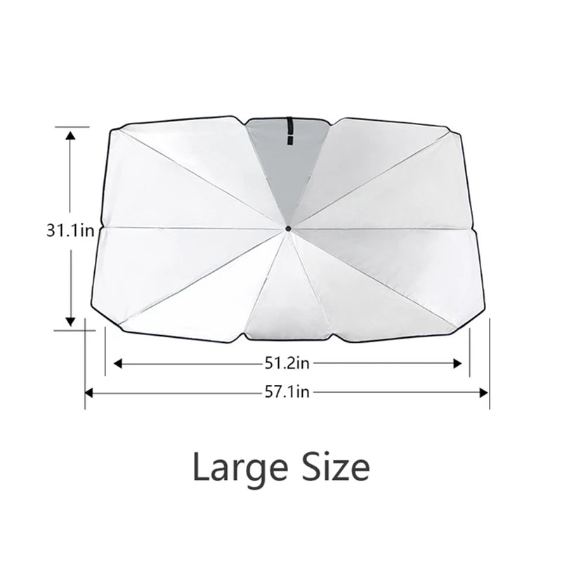 Vehicle Windshield Sun Umbrella Folding Shade Preventing Heat Damage Interior Protection 6851398795364-1