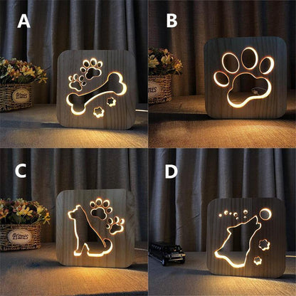 House Decor LED Wooden Lamp 6852124803172-1