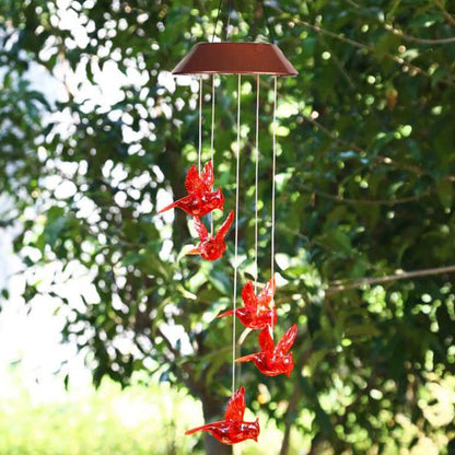 Red Bird Wind Chime Light 6850555904100-1