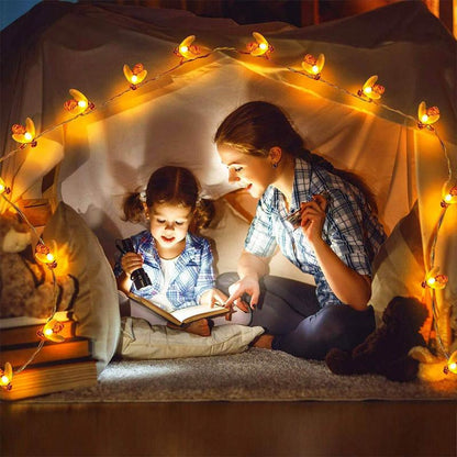 Solar-Powered LED Bee String Lights 6851426287716-1
