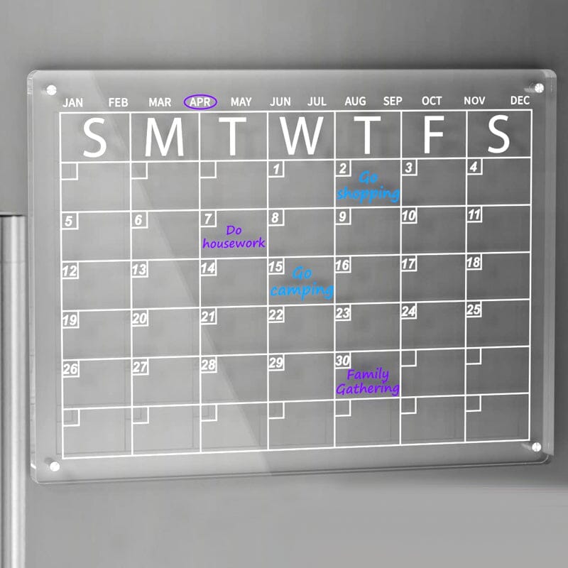 Transparent Magnetic Dry Erase Wall Calendar Board For Office Home 7253639856228-1
