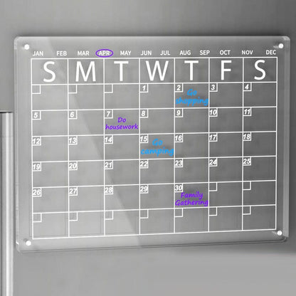 Transparent Magnetic Dry Erase Wall Calendar Board For Office Home 7253639856228-1
