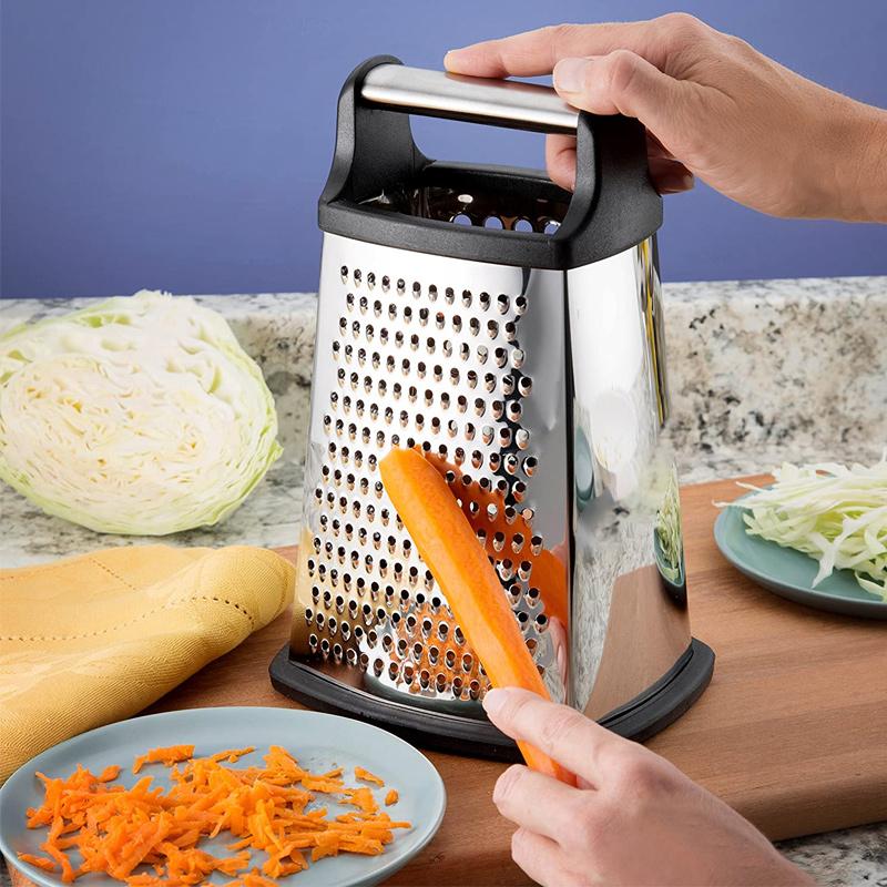 Professional Stainless Steel Box Grater For Cheese Vegetables And Fruits 6851422290020-1