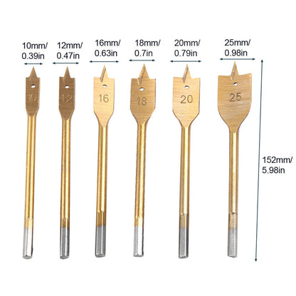 Titanium Plated Flat Drill Set 6850494234724-1