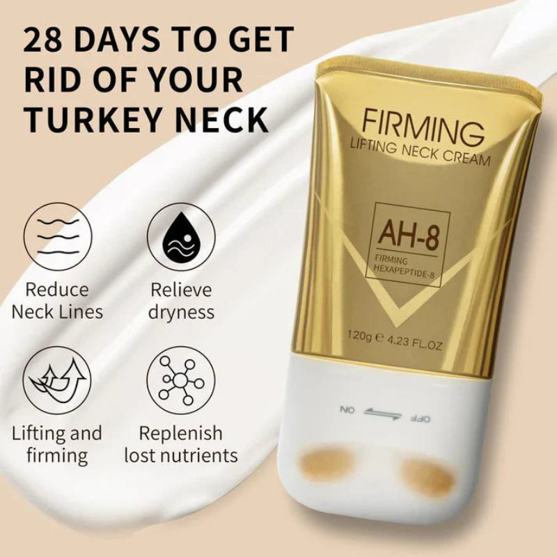 Neck Firming Cream with Roller Applicator | Anti-Aging Moisturizer with AH-8 & Ceramides | 50ml 15152385261894-1