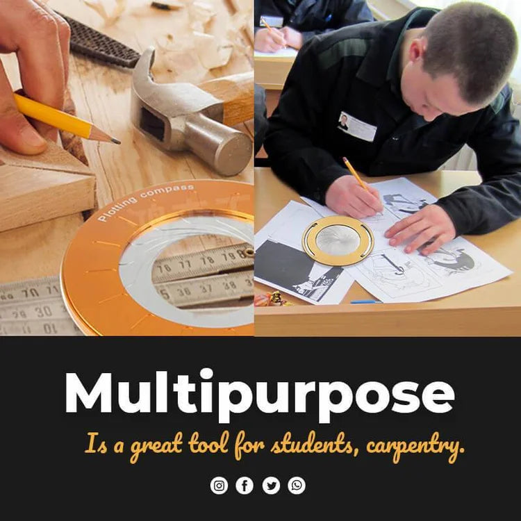 Measuring Round Compass Stretch Ruler 8667204256046-1