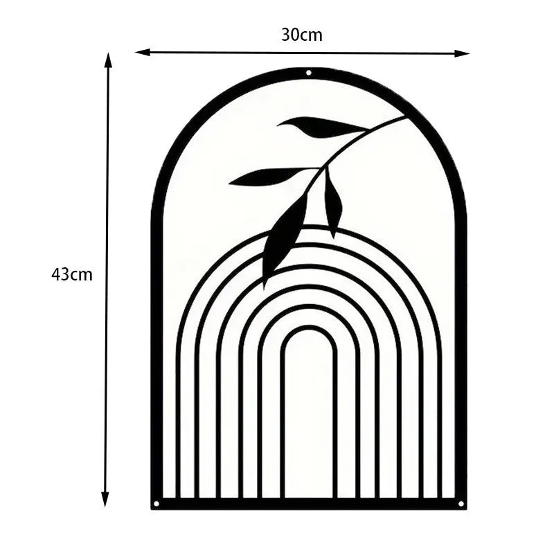 Nordic Iron Line Wall Art – Antique Silhouette Metal Pendants 14815611486534-1