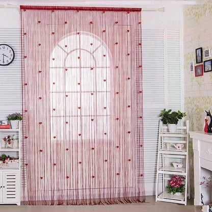 Romantic Rose Sheer Curtains No-Drill Installation Privacy Elegant Home Decor 14981445976390-1