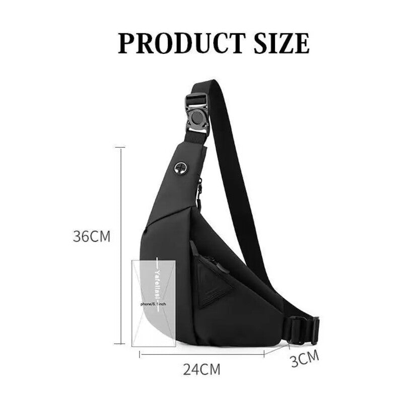 Compact Anti-Theft Crossbody Sling Chest Bag for Men – Travel Shoulder Bag for Phones, Wallets, and Everyday Essentials