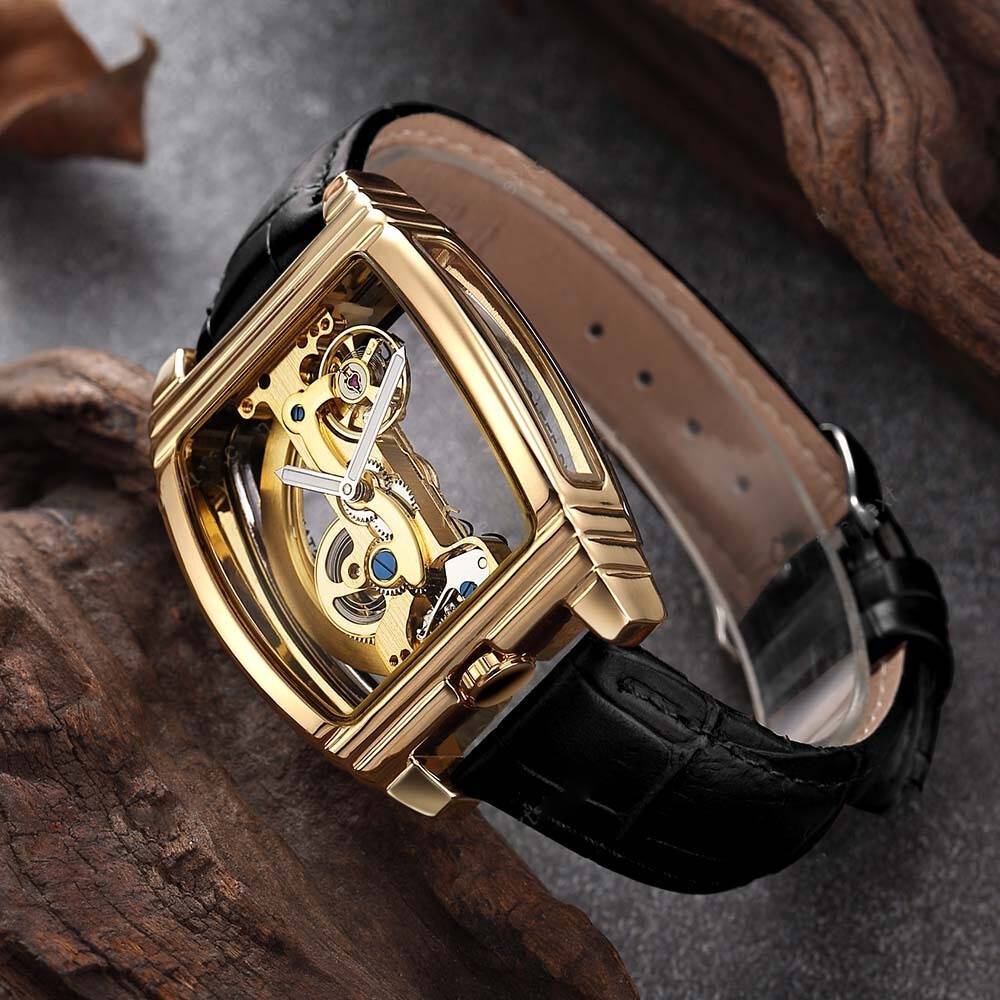 Transparent Automatic Mechanical Skull Luxury Gear Watch 9699766108462-1