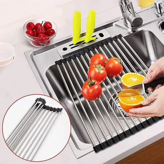 Roll-Up Dish Drying Rack for Kitchen Organization and Easy Storage 15089486561606-1
