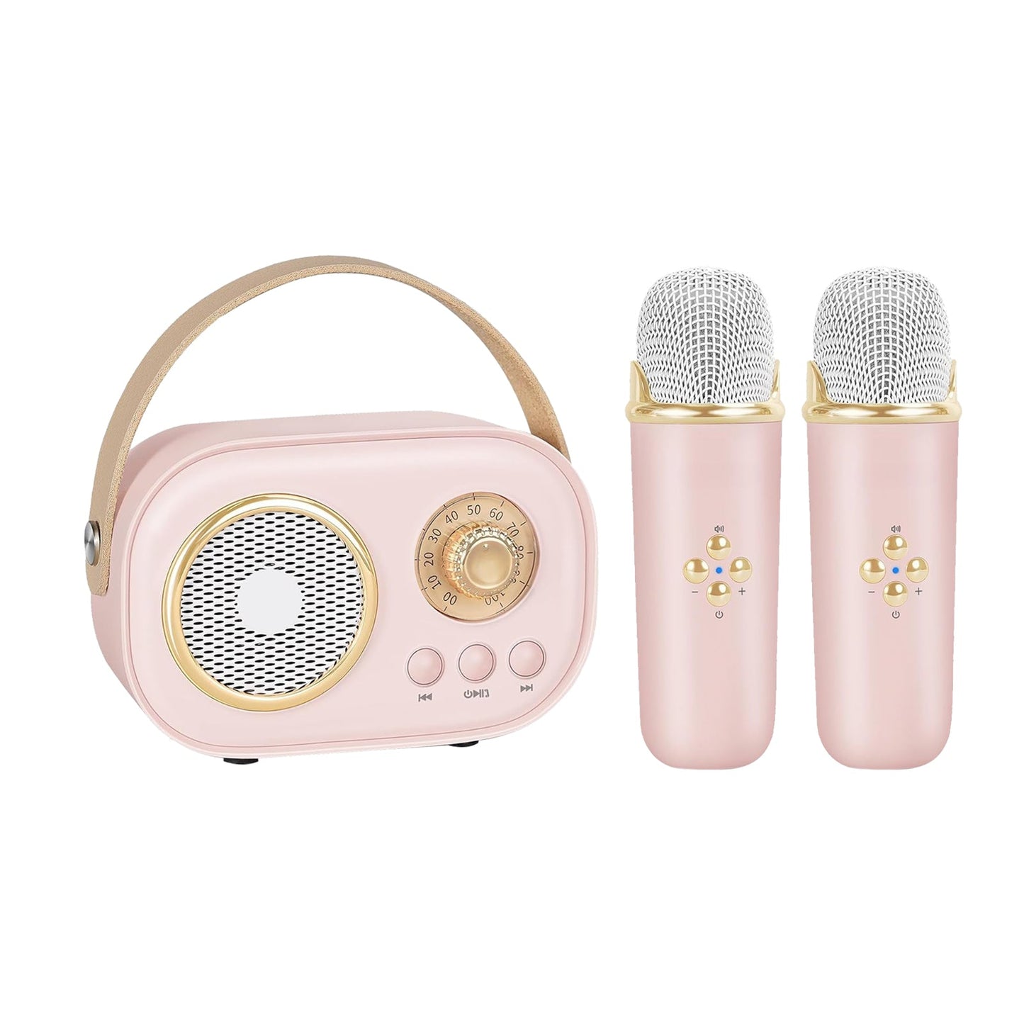 Bluetooth Karaoke Machine With Dual Microphones Kids Portable Singing Fun 14906003554630-1