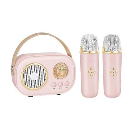 Bluetooth Karaoke Machine With Dual Microphones Kids Portable Singing Fun 14906003554630-1