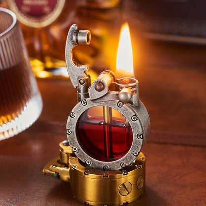Diy Retro Metal Rocker Kerosene Windproof Lighter 9628526215470-1