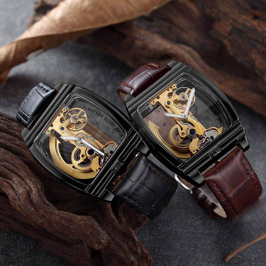 Transparent Automatic Mechanical Skull Luxury Gear Watch 9699766108462-1