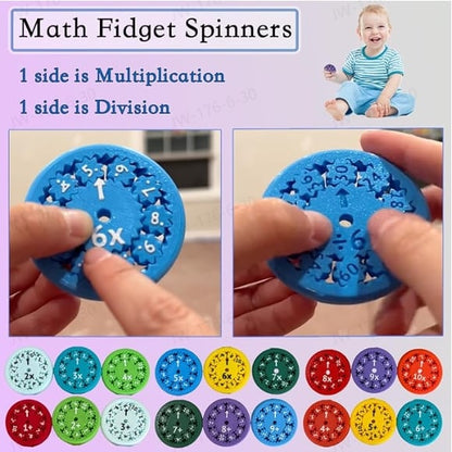 Math Fidget Spinners Educational Learning Toy Set for Kids Classroom 9489991041326-1