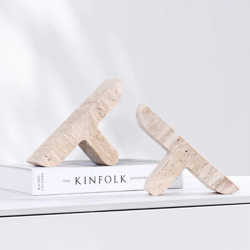 Elegant Travertine Bookends For Shelves 14815616139590-1