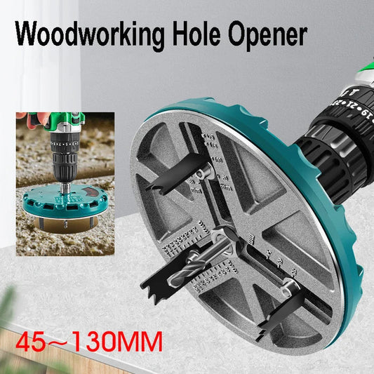 Adjustable Hole Saw Diameter 45mm-130mm Woodworking Cutting Tools Hole Opener 9588273807662-1
