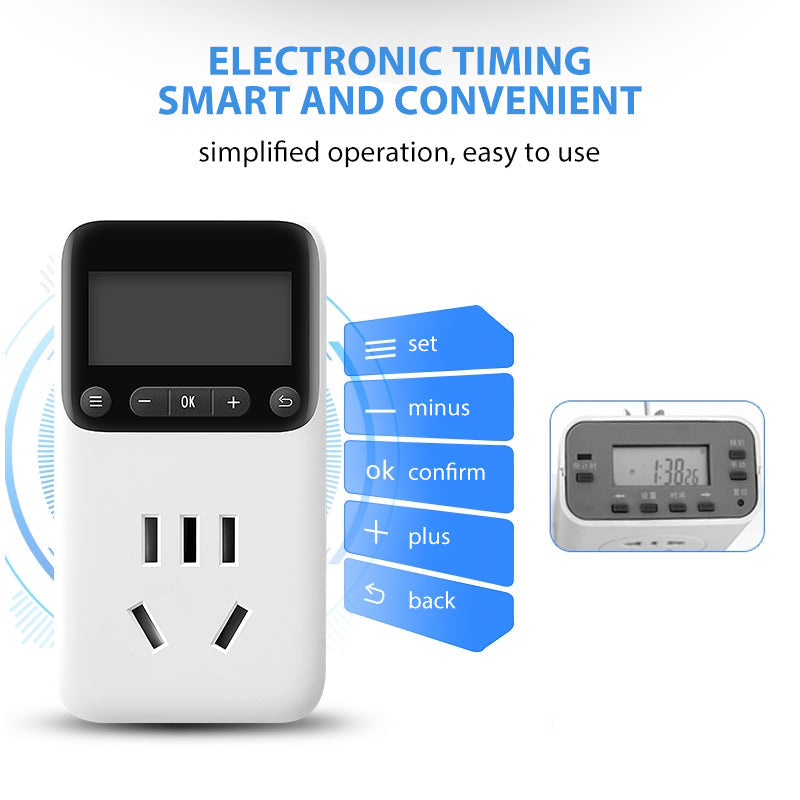 Digital Timer Control Plug Adjustable Electrical Outlet Energy Saver Device 6851472228452-1