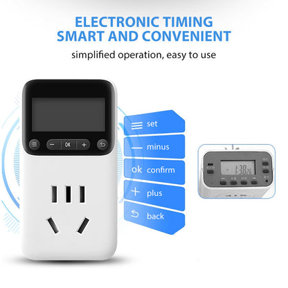 Digital Timer Control Plug Adjustable Electrical Outlet Energy Saver Device 6851472228452-1