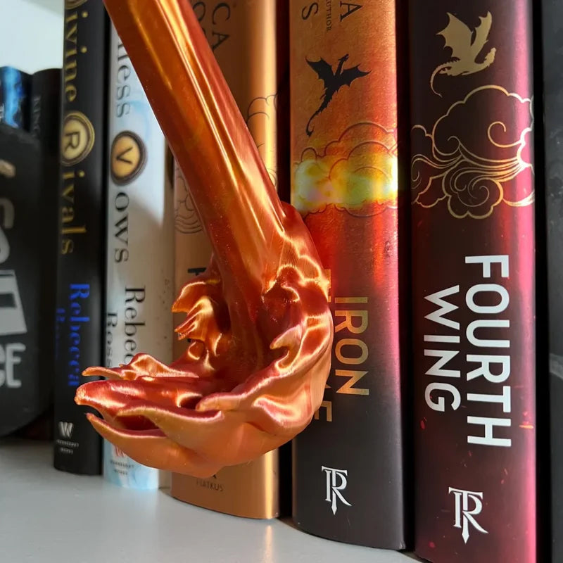 Dragon Flame Book Nook Fantasy Miniature Library Decoration With Mysterious Aura 7854149992548-1
