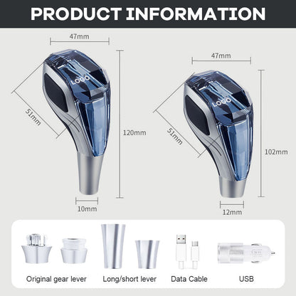 Transparent Crystal Car Gear Shifter Handle Interior Decoration Accessory 11579370930444-1