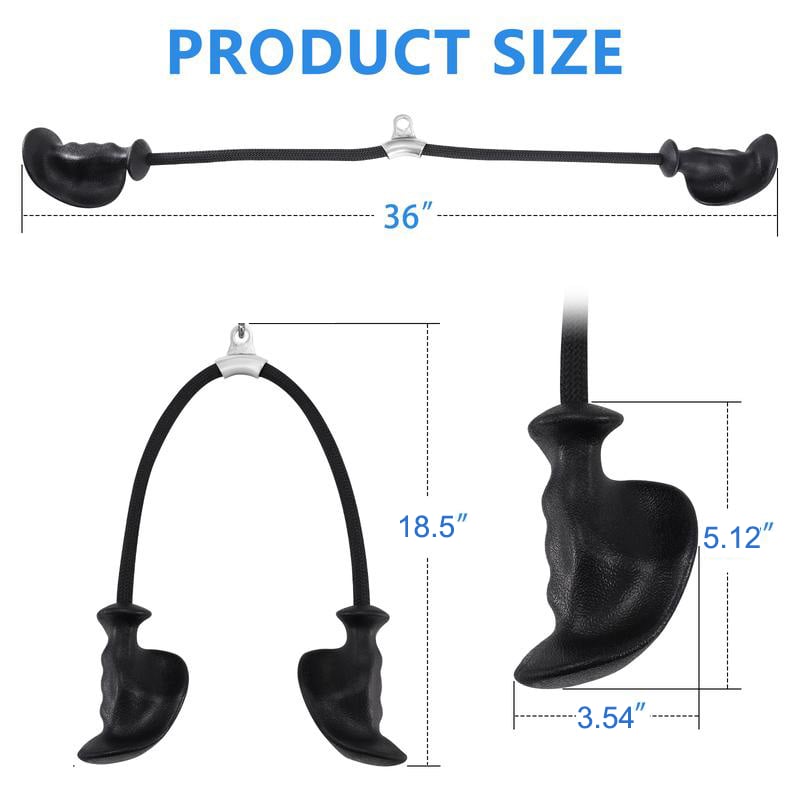Ergonomic Handle Triceps Training Cord 9827327148334-1