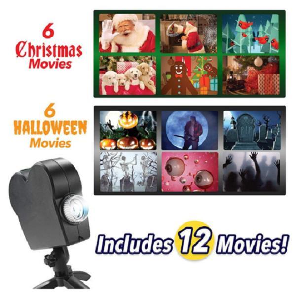 Halloween & Christmas Window Projector | LED Holographic Scenes | Includes Tripod & Videos 15146753327430-1