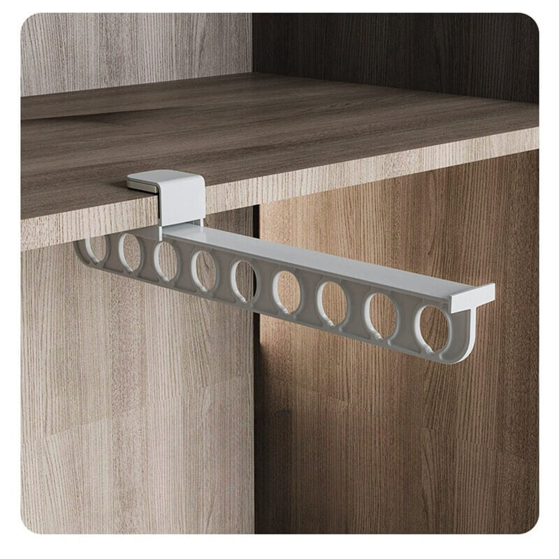 Retractable Sliding Clothes Rack Organizer For Closet Storage Convenience 14980583817542-1