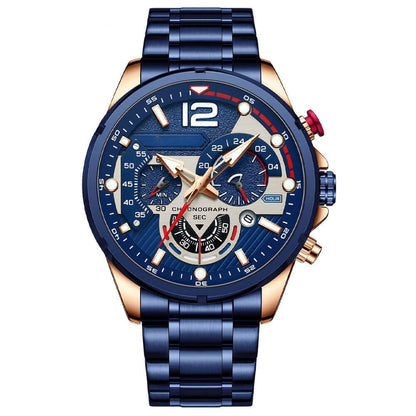 Classic Quartz Wrist Watch For Men With Night Glow Display 9207488774425-1