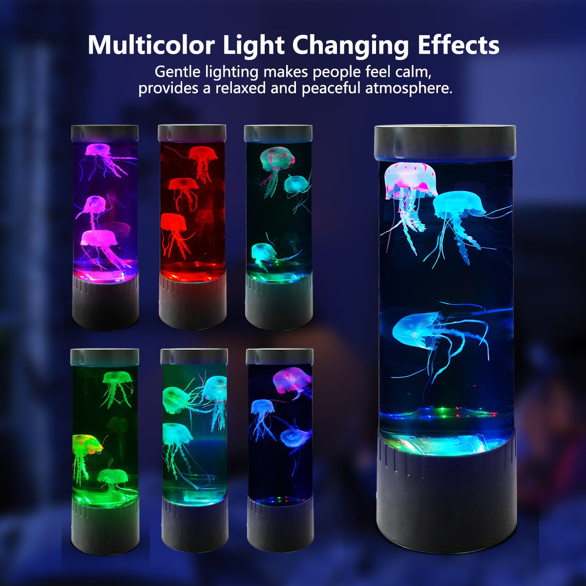 Soothing Led Jellyfish Aquarium Lamp With Color Changing Sensory Lights 9967661285722-1