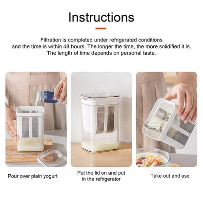 Reusable Greek Yogurt Strainer Container For Homemade Thick Cream 9655994974489-1