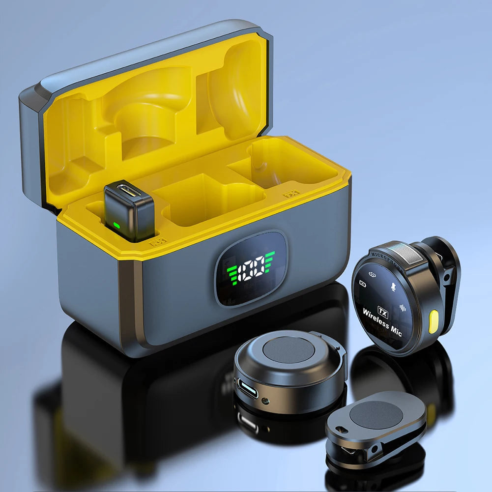 1 To 2 Wireless Lapel Microphone for USB-C  Camera 50m Range Noise Cancellation 400mAh Battery for Photography Vlog 9019503935708-1