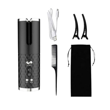 Cordless Automatic Rotating Hair Curler with Adjustable Heat 7931597816091-1