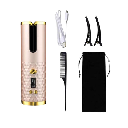 Cordless Automatic Rotating Hair Curler with Adjustable Heat 7931597816091-1