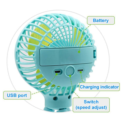 Mini Deformable Portable Fan With Adjustable Stand And USB Rechargeable Design 6852056678500-1